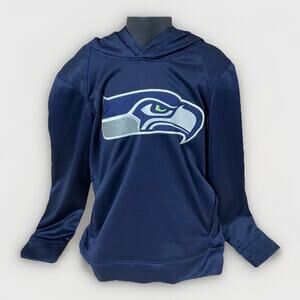 Team Apparel Boys Seattle Seahawks Hoodie Size Small Navy Blue Girls Sweatshirt